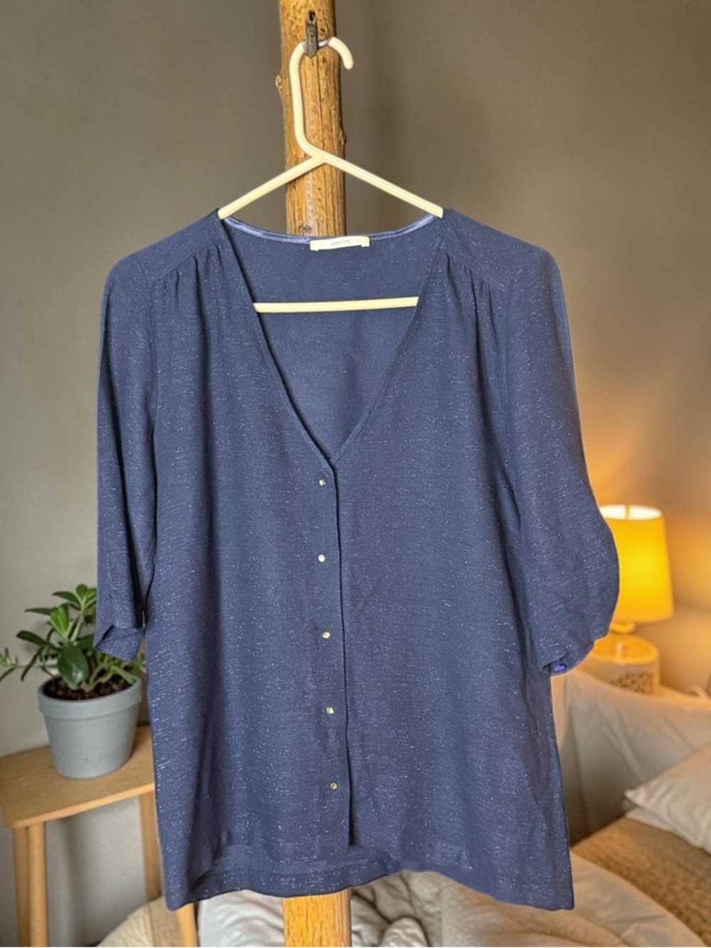 Sessun Elly Blue Shimmer Cardigan size M